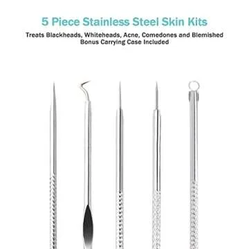 EZBASICS Facial Steamer Ionic Face Steamer for Home Facial, Warm Mist Humidifier Atomizer for Face Sauna Spa Sinuses Moisturizing, Unclogs Pores, 1 Pack + 5 Stainless Steel Skin Kit Warm Pink