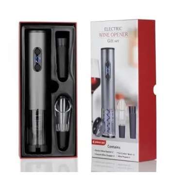 Electric Wine Opener Gift Set with Aerator & Accessories