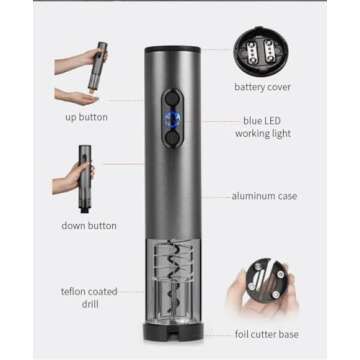 Electric Wine Opener Gift Set with Aerator & Accessories