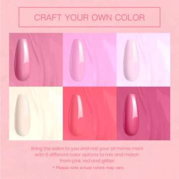 Beetles Gel Nail Polish, 6 Colors Nude Pink Rose Red Milky White Gel Polish, Sweetheart Candies Collection Soak Off UV LED Nails Gel Nail Polish Gifts for Women