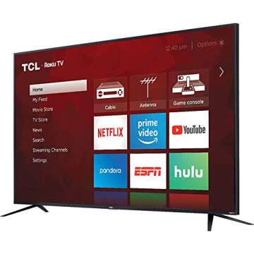 TCL 75-inch Class 4-Series 4K UHD HDR Smart Roku TV – 75S435, 2021 Model