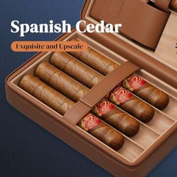 Puffaland Cigar Humidor with Lighter and Cutter - Travel Kit
