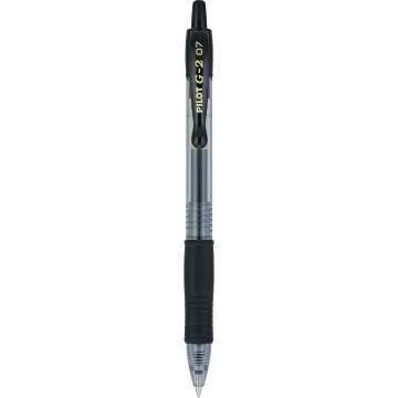Pilot, G2 Premium Gel Roller Pens, Fine Point 0.7 mm, Black, Pack of 12 (Dozen Box)