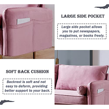 SLEERWAY Velvet Couch with Pillows for Living Room Style