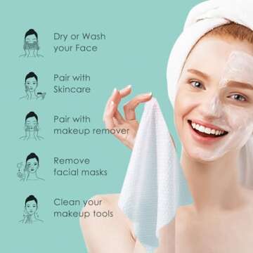 Ditoi Disposable Face Towel, Soft Face Towels,Thicker Facial Tissue for Skin Care, Makeup Remover Dr...