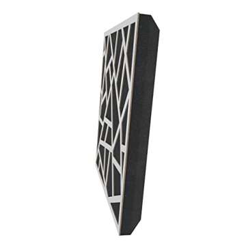 (2 Pack) — Sound Absorption-Diffuse Acoustic Panel «Skyross» | 19.7''x19.7''x2.1" | High Density Foam | Absorption - Diffusion - Reflection - Soundproofing - Insulation | Wood laminated: (White)