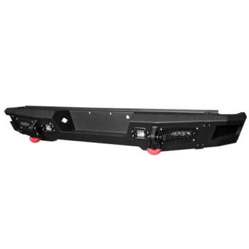 Vijay Rear Bumper Compatible with 2009-2014 Ford F150 (Excluding Raptor) with Lights and D-rings