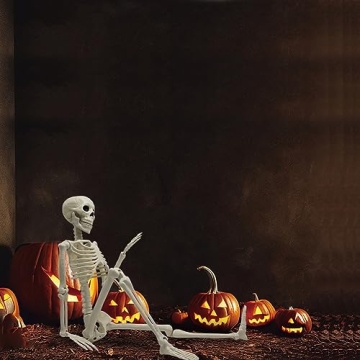 36" Halloween Skeleton - Posable Decor for Spooky Fun