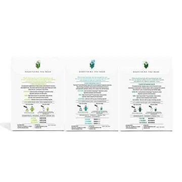 Pique Tea Organic Green Tea Crystals Sampler - Immune Support, Gut Health, Fasting - 42 Single Serve Sticks (Pack of 3)