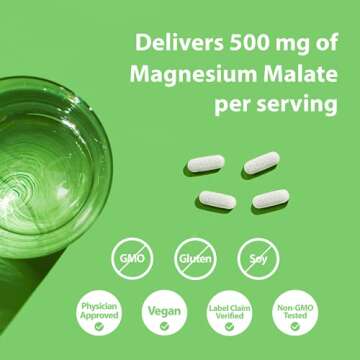 Jigsaw Health MagSRT | Magnesium Supplement with Vitamin B6, Folate & B12 | 240 Tablets | 60 Servings