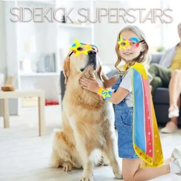 iROLEWIN Star Superhero-Costumes-Cape and Mask for Kids Girls Boys Super Hero Party Gifts Toys as Ha...