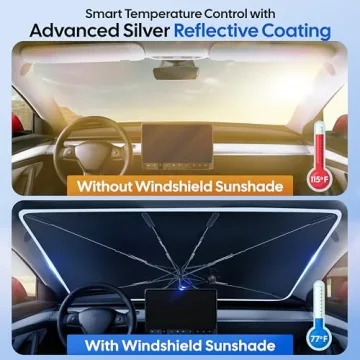 EcoNour Umbrella Windshield Sun Shade for Car