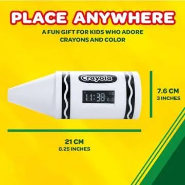 Paladone Crayola Digital Alarm Clock for Kids Fun