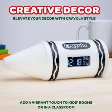 Paladone Crayola Digital Alarm Clock for Kids Fun