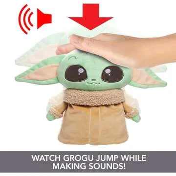 Mattel Star Wars Jumping Grogu Plush Toy with Action