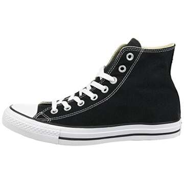 Converse All Star Hi Unisex Style Sneakers, Black, Men's 8 Women's 10