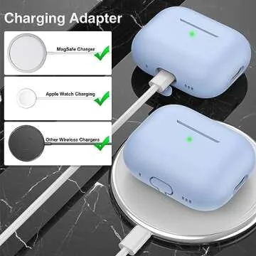 OULUOQI Soft Silicone Skin Cover Shock-Absorbing Protective Case Compatible with Apple AirPods Pro 2nd Generation [Front LED Visible]