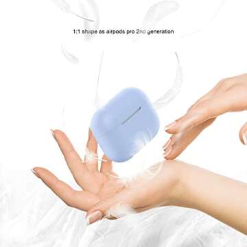 OULUOQI Soft Silicone Skin Cover Shock-Absorbing Protective Case Compatible with Apple AirPods Pro 2nd Generation [Front LED Visible]