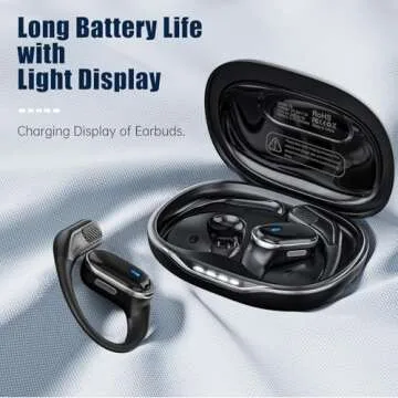 TRAUSI Open Ear Bluetooth Earbuds with 50H Playtime