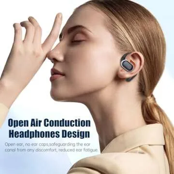 TRAUSI Open Ear Bluetooth Earbuds with 50H Playtime