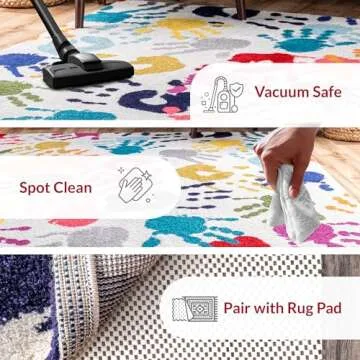 nuLOOM Pinkie Handprint Kids Area Rug, 5x8, Multi