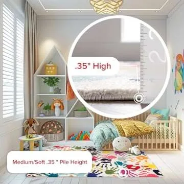 nuLOOM Pinkie Handprint Kids Area Rug, 5x8, Multi