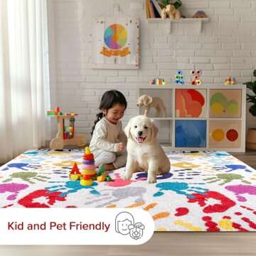 nuLOOM Pinkie Handprint Kids Area Rug, 5x8, Multi