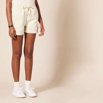 Amazon Essentials Women's Stretch Cotton Pull-on Mid Rise Relaxed-fit Short