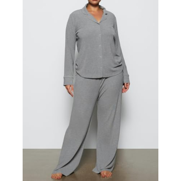 AnotherChill Women's Long Sleeve Pajamas Set Soft Loungewear