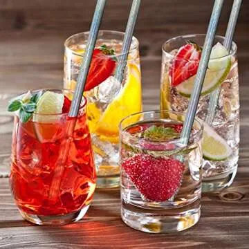 Naturalik Extra Durable Iridescent Paper Straws - Eco-Friendly