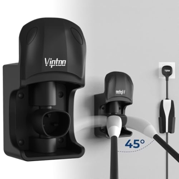 VIPTOO Upgrade Tesla Charger Holder Wall Mount - 180° Rotation & Unique Design for Model 3/Y/S/X