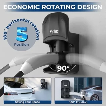 VIPTOO Tesla Charger Holder - Wall Mount & Cable Organizer