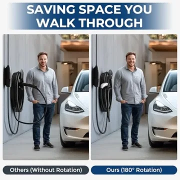 VIPTOO Tesla Charger Holder - Wall Mount & Cable Organizer