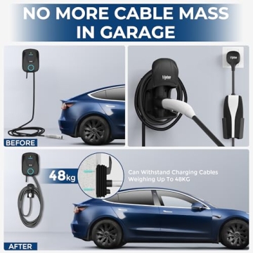 VIPTOO Tesla Charger Holder - Wall Mount & Cable Organizer