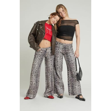 Shop PacSun Women's Leopard Baggy Jeans Today!