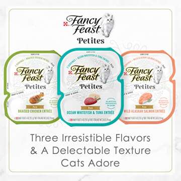 Purina Fancy Feast Gourmet Wet Cat Food Variety Pack, Petites Pate Collection, break-apart tubs, 48 ...