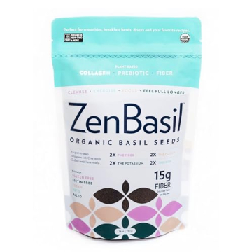 Zen Basil Seeds | Edible Basil Seeds USDA Organic, Kosher, Non-GMO, lectin Free, Gluten Free, Plant ...