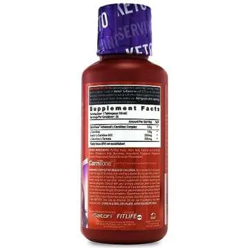 iSatori L-Carnitine 1500, Triple-Blend Liquid L Carnitine Supplement, with Acetyl & Tartrate, Stimul...