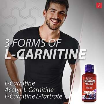 iSatori L-Carnitine 1500, Triple-Blend Liquid L Carnitine Supplement, with Acetyl & Tartrate, Stimulant Free Energy, No Calories, Sugar or Gluten, Keto-Friendly, Mixed Berry Flavor (24 Servings)