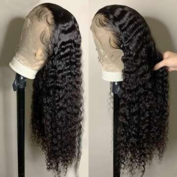 Foreverlove Deep Wave Lace Front Wigs Human Hair Pre Plucked Brazilian Deep Curly 13x4 HD Frontal Wi...