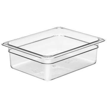 Cambro Camwear Food Pan, 1/2 by 4-Inch, Clear
