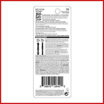 Revlon Mascara, So Fierce Big Bad Lash Eye Makeup, Volumizing, Lasts up to 24 Hours, No Clump, Smudge Proof, Flake Proof, 760 Blackest Black, 0.34 fl. Oz