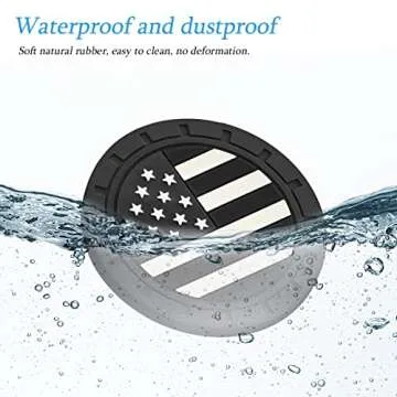 AUCELI 4 Pack Car Cup Holder Coasters, Colored American Flag US Flag Insert Car Cup Coaster, 2.75 Inch Anti Slip Shockproof Embedded Drink Mat, Vehicle Interior Decor Accessories