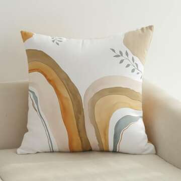 Tritard Boho Velvet Pillow Covers Set of 2 Mid Century Modern Throw Pillows Terracotta Bohemian Aesthetic Minimalist Abstract Pillowcases Home Decor for Bed, Sofa, Living Room, Orange,18x18 inches