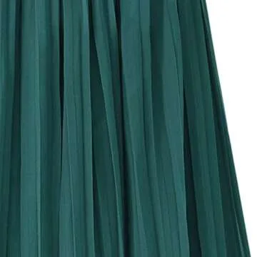 AOBRICON Palazzo Pants for Women Chiffon Capris with High Waist Wide Leg Pants Pleated Trousers Casual Loose Pants Black