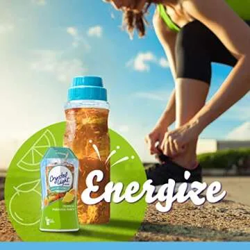 Crystal Light Liquid Tropical Paradise Punch Naturally Flavored Drink Mix with Caffeine, 1.62 fl oz Bottle