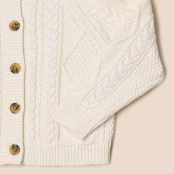Stylish Unisex Babies' Fisherman Cardigan for All Seasons