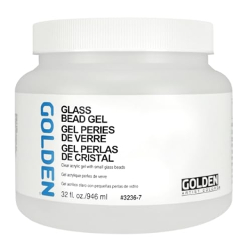 Golden Glass Bead Gel - 32 fl. oz. Professional Acrylic Gel for Stunning Effects