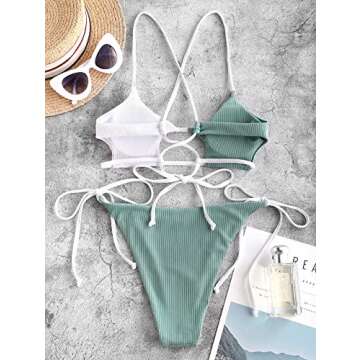 ZAFUL Color Block Cutout Bikini - Trendy Summer Swimwear