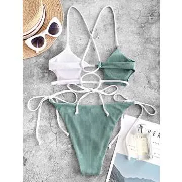 ZAFUL Color Block Cutout Bikini - Trendy Summer Swimwear